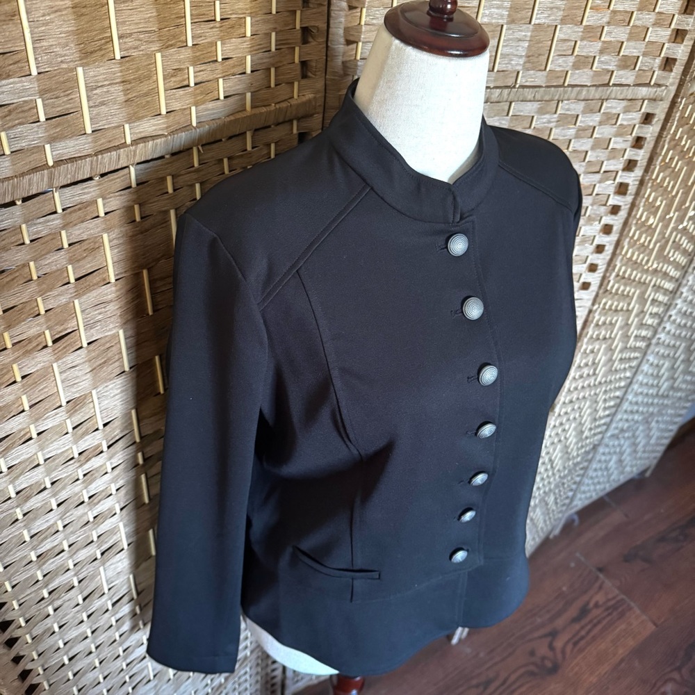 NWOT black Nic+Zoe military style jacket XXL - Picture 3 of 14